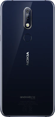 Nokia 7 1 blauw achterkant