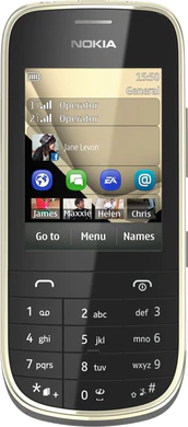 Nokia Asha 202 black front