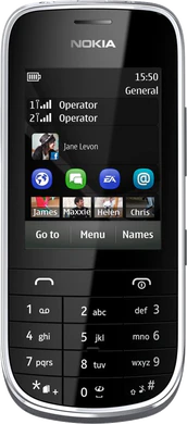 Nokia Asha 202 dark grey front