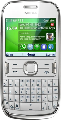 Nokia Asha 302 weiß Vorderseite