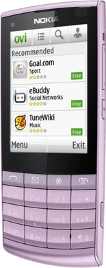 Nokia x3 touch and type tilted ed