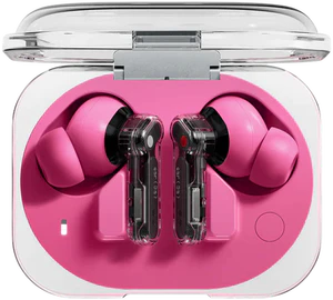 Nothing ear 3a pink case bovenkant geopend