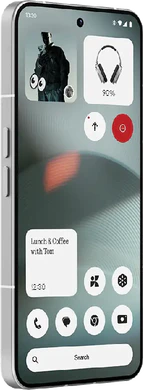 Nothing Phone 3 bianco copertina frontale lato sinistro