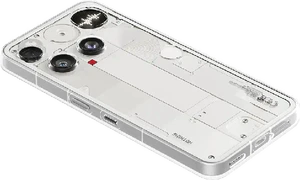 Nothing Phone 3 bianco indietro lato destro in basso