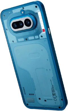 Nothing phone 4a blue back left side tilted ed