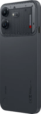 Nothing Phone 4b zwart achterkant linkerzijkant