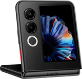nubia Flip 2 5G zwart voorkant half geopend