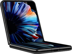 nubia Flip 2 5G zwart binnenkant half geopend