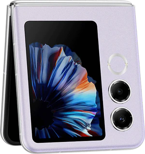 nubia Flip 2 5G paars voorkant linkerzijkant half geopend