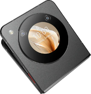nubia Flip 5G negro tapa delantera aslant