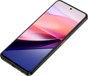 nubia Focus 5G zwart voorkant rechterzijkant onderkant schuin