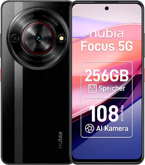 nubia Focus 5G zwart overzicht