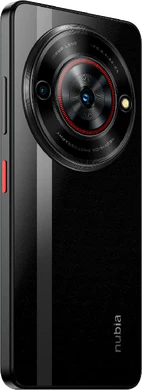 nubia Focus 5G zwart achterkant rechterzijkant