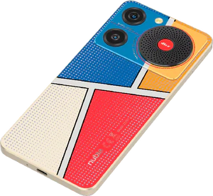 nubia Music multicolor pop art indietro lato sinistro in basso