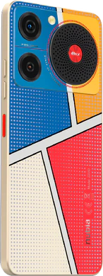 nubia Music multicolor pop art indietro lato destro