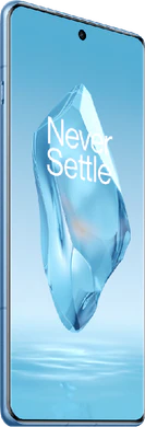 OnePlus 12R blauw voorkant linkerzijkant