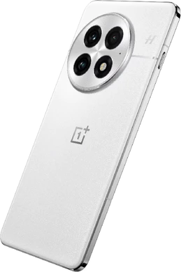 OnePlus 13 white back left side tilted ed