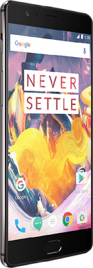 OnePlus 3T grijs voorkant linkerzijkant