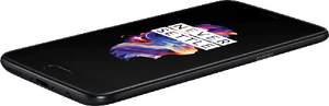 OnePlus 5 zwart onderkant rechterzijkant voorkant schuin