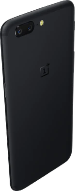 OnePlus 5 zwart achterkant bovenkant rechterzijkant schuin