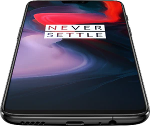OnePlus 6 mirror negro tapa delantera abajo