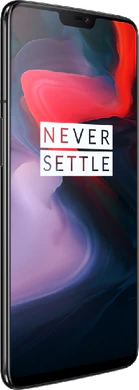 OnePlus 6 mirror negro tapa delantera lado izquierdo