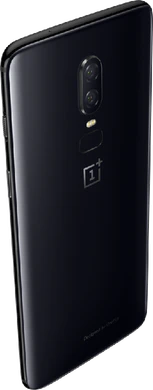 OnePlus 6 mirror negro volver lado derecho top aslant