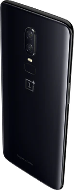 OnePlus 6 mirror negro volver top lado izquierdo aslant