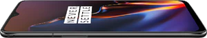 OnePlus 6T midnight svart venstre side vridd