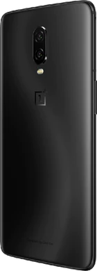 OnePlus 6T midnight svart bakside venstre side