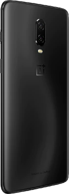 OnePlus 6T midnight svart bakside høyre side