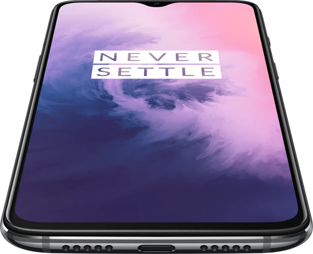 OnePlus 7 negro tapa delantera abajo