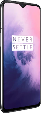 OnePlus 7 zwart voorkant linkerzijkant