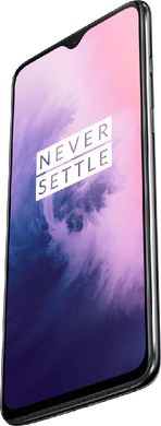 OnePlus 7 zwart voorkant rechterzijkant onderkant