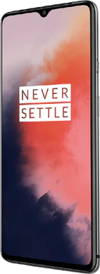 OnePlus 7T zilver voorkant rechterzijkant