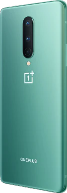 OnePlus 8 groen achterkant linkerzijkant