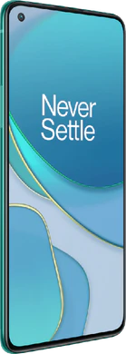 OnePlus 8T groen voorkant linkerzijkant