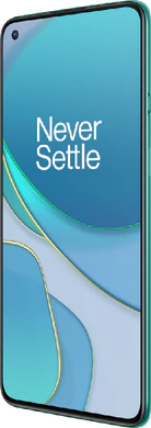 OnePlus 8T groen voorkant rechterzijkant