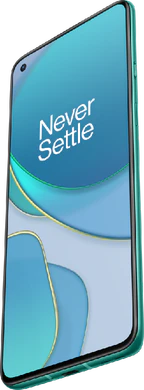 OnePlus 8T groen voorkant rechterzijkant onderkant