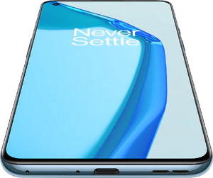 OnePlus 9 azul tapa delantera abajo