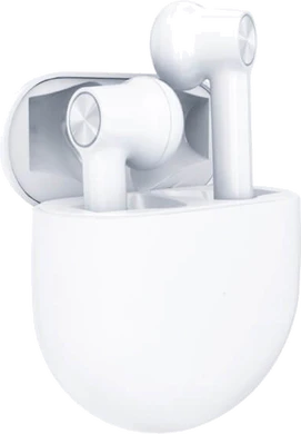 OnePlus Buds wit case voorkant linkerzijkant geopend