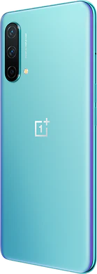 OnePlus Nord CE 5G blauw achterkant linkerzijkant