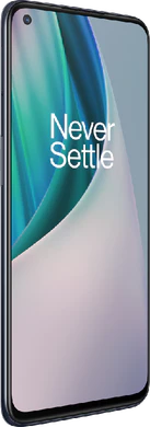 OnePlus Nord N10 blauw voorkant linkerzijkant