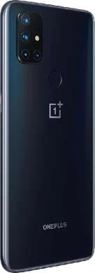 OnePlus Nord N10 blauw achterkant rechterzijkant