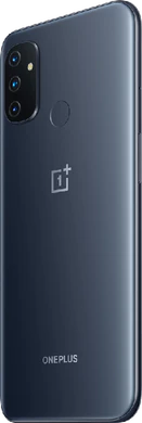 OnePlus Nord N100 grijs achterkant linkerzijkant