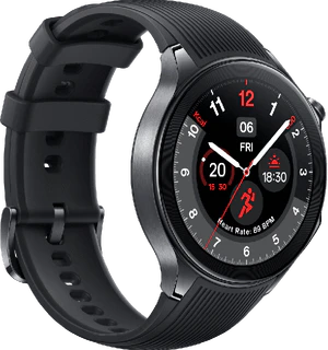 OnePlus Watch 2 zwart voorkant linkerzijkant