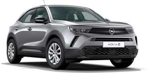 Opel mokka e grå front venstre side