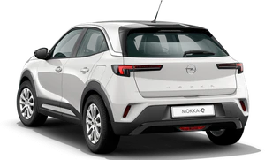 Opel mokka e hvid bagside højre side