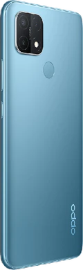 Oppo A15 blu indietro lato destro