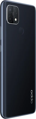 Oppo A15s negro volver lado derecho